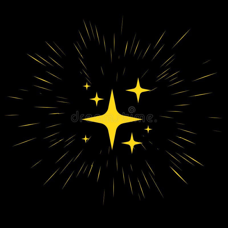 Explozie stelară galbenă stock illustration