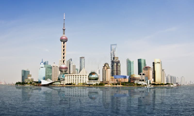 Highly detailed image of the current Shanghai Skyline, home of the World Business Expo 2010. Extremely clear sky with plenty of room for copy space. Highly detailed image of the current Shanghai Skyline, home of the World Business Expo 2010. Extremely clear sky with plenty of room for copy space