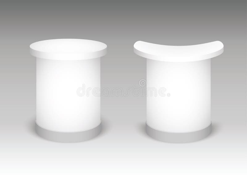 Expo stand on a white background. Mock Up Template For Your Design. Vector illustration. stock illustration Expo stand on a white background. Mock Up Template For Your Design. Vector illustration. stock illustration
