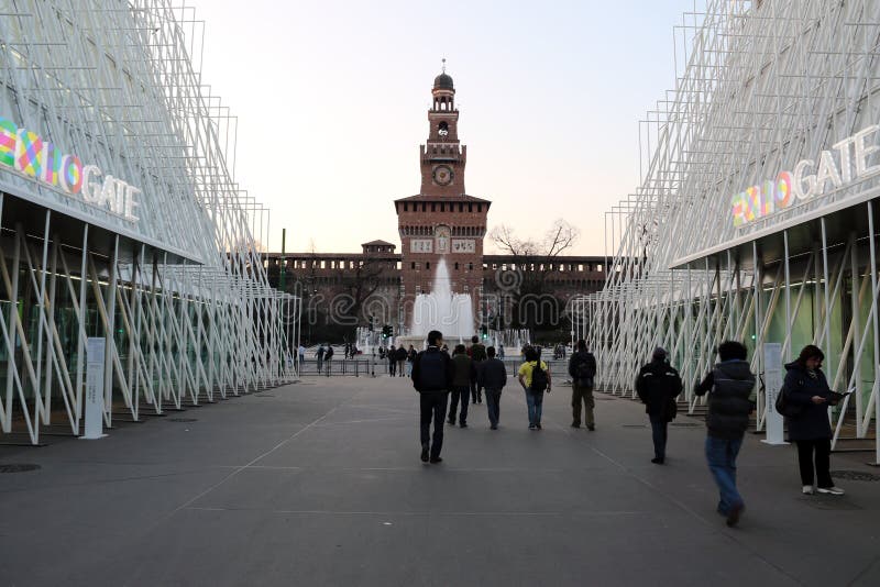 Expogate milan, milano expo2015 fotografering för bildbyråer Expogate milan, milano expo2015 fotografering för bildbyråer