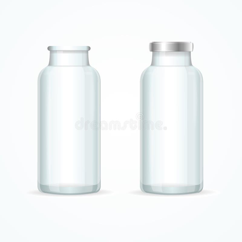 Exponeringsglas mjölkar flaskuppsättningen vektor