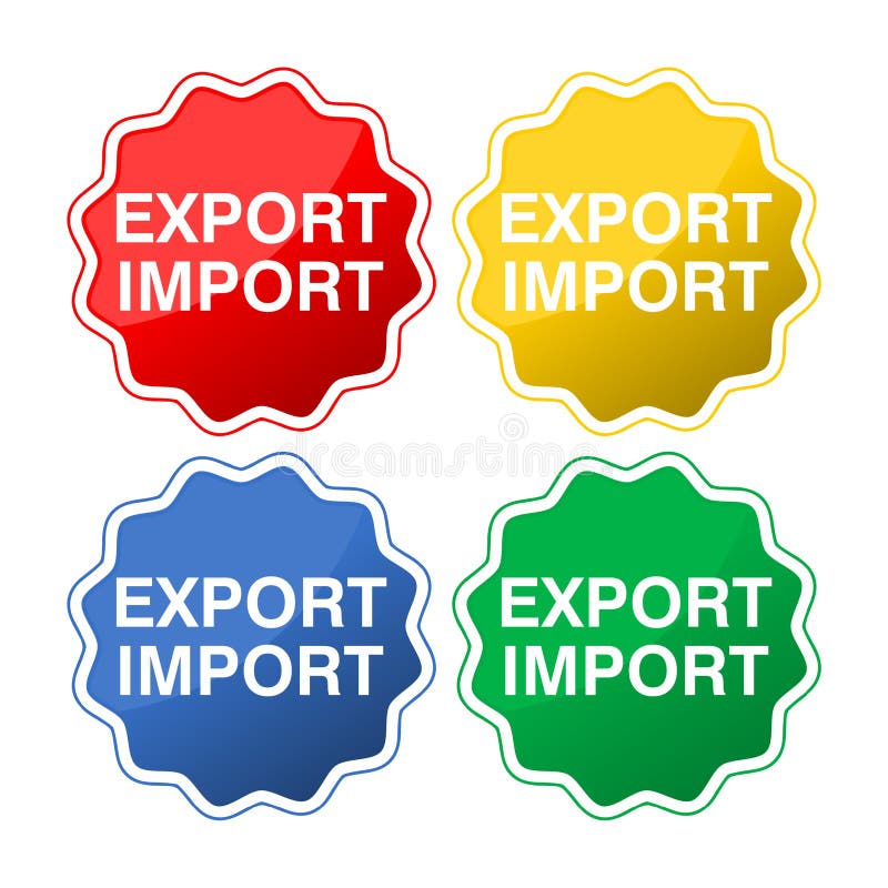 Download Buttons with export icon stock vector. Illustration of ...