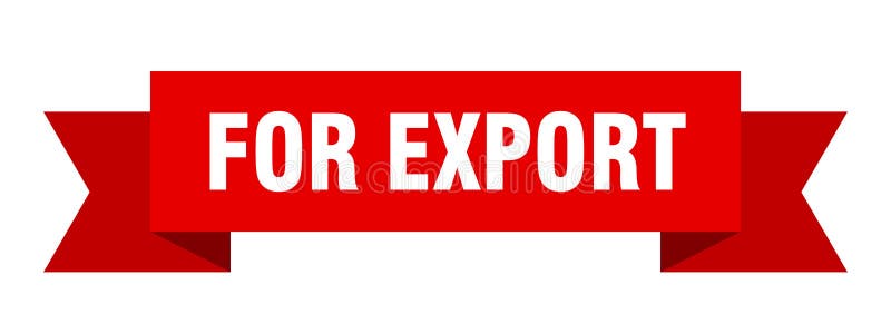 For Export Ribbon. for Export Isolated Band Sign Stock Vector