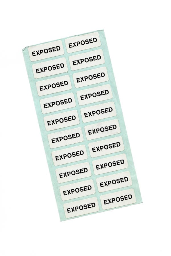 Exposed Stickers for Film Photography Stock Illustration Illustration