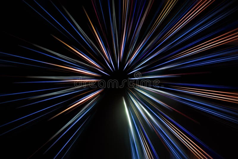 Exposición larga abstracta, líneas coloridas fondo del movimiento de la velocidad fotos de archivo libres de regalías