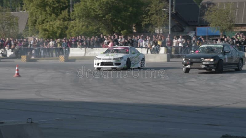 Exposition appareillée de dérive de voiture banque de vidéos