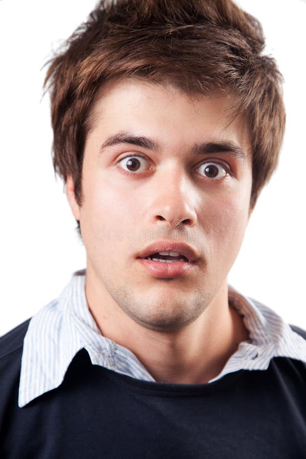 Expresión de la sorpresa y del choque en la cara masculina fotos de archivo libres de regalías Expresión de la sorpresa y del choque en la cara masculina fotos de archivo libres de regalías