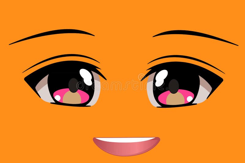 Expressões faciais kawaii de personagens femininos de anime