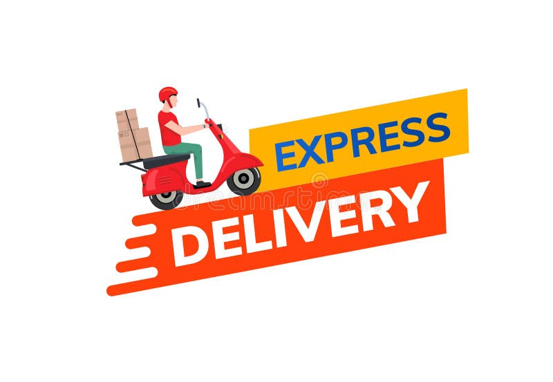 Express cakes delivered fresh and fast vector logo template