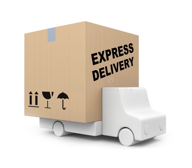 Express delivery Red stock illustration. Illustration of merchandise