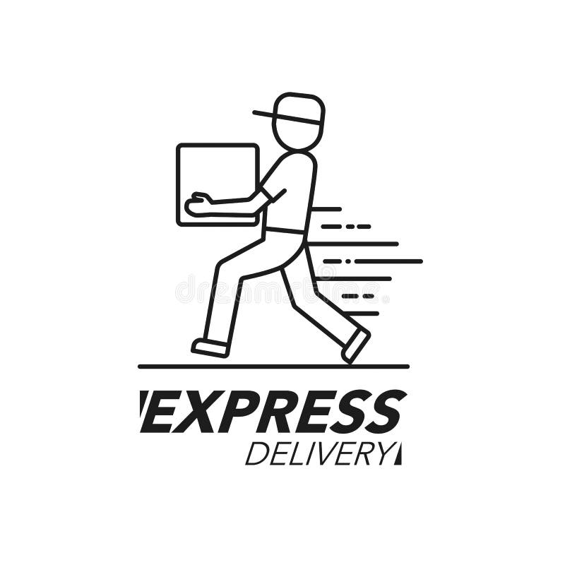 Fast delivery icon. Express delivery and urgent delivery, services,  stopwatch sign. Timer and express delivery inscription. Fast delivery logo  design. Vector illustration Stock Vector