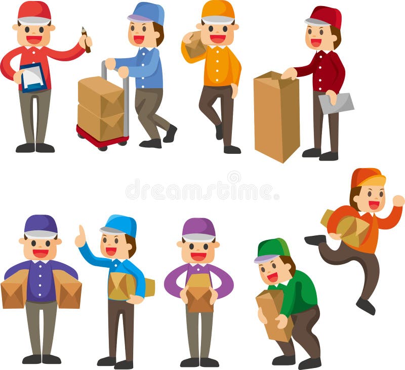 Express delivery people stock illustration