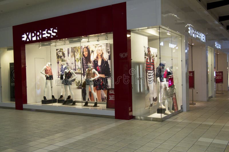 Express men clothing store editorial image. Image of brand 42047115