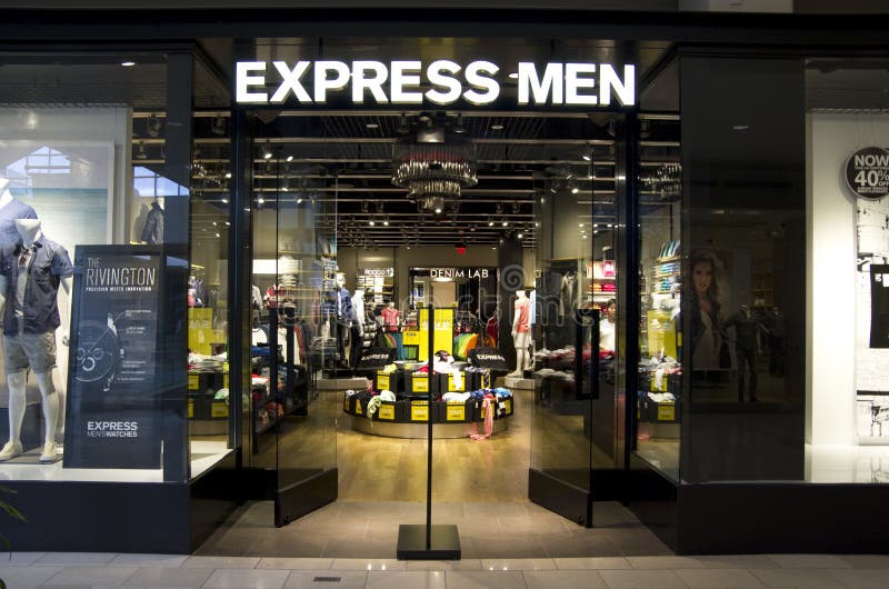 Express men clothing store editorial image. Image of express - 42047115