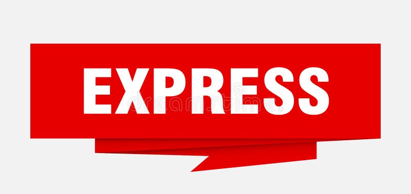 Express stock vector. Illustration of banner, sign, origami 124344425