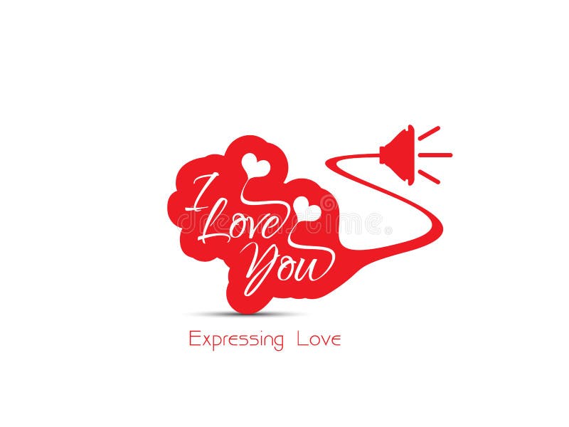 Expressing love concept design on white background royalty free illustration