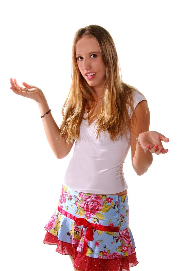 Expressions blondes quoi que ! photographie stock Expressions blondes quoi que ! photographie stock
