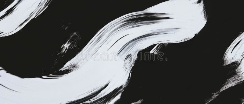 Expressive brushstrokes create dynamic texture on a solid black background. Contrast of smooth brushstrokes enhances depth with a bold black backdrop, showcasing artistry. AI generated
