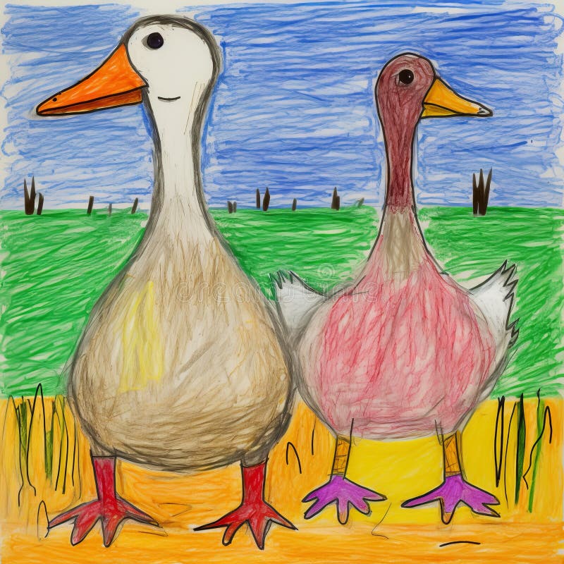 How to draw scenery of Mother duck and little ducklings swimming in the  pond - YouTube | Art drawings for kids, Drawing videos for kids, Art  lessons for kids