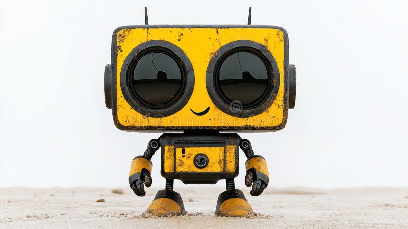 Expressive Robot Set: Adorable Bots with Personality stock illustration