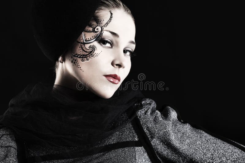 Expressive woman royalty free stock photo