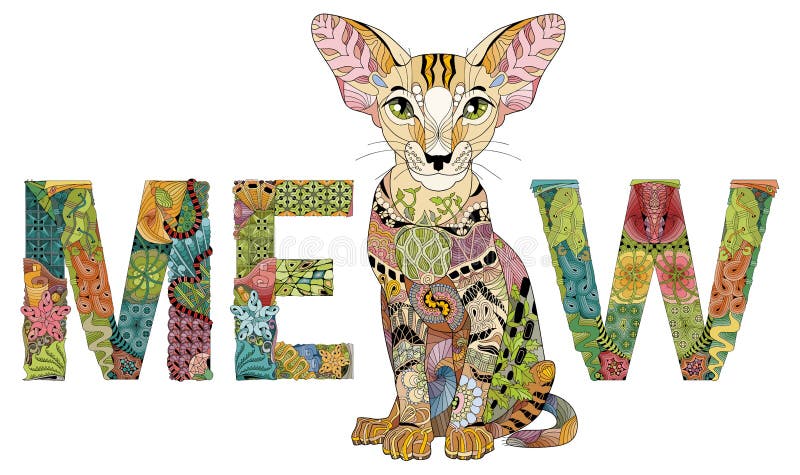 Exprimez Le Miaulement Avec Un Dessin D Un Chat Objet De Zentangle De Vecteur Pour La Decoration Illustration De Vecteur Illustration Du Griffonnage Texte Exprimez Le Miaulement Avec Un Dessin D Un Chat Objet De Zentangle De Vecteur Pour La Decoration Illustration De Vecteur Illustration Du Griffonnage Texte