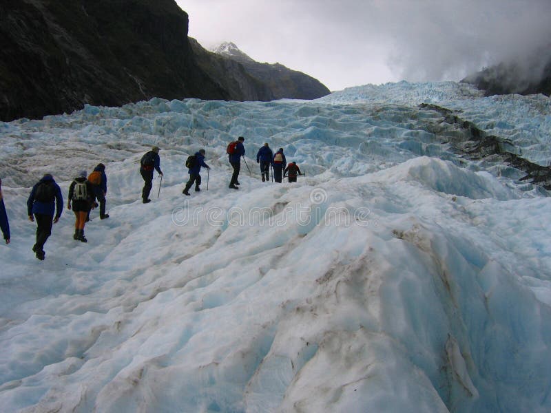 Expedition on the Franz Joseph glacier in New Zealand. Expedition on the Franz Joseph glacier in New Zealand.