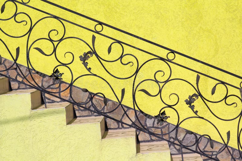 Exquisite building railings of wrought iron stock photography Exquisite building railings of wrought iron stock photography