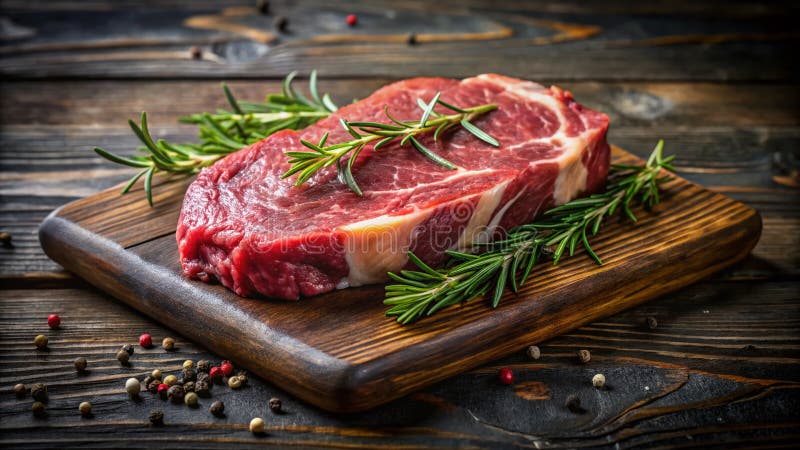Exquisite ButcherKlipp ut Premium Raw Beef Steak A Gourmet Culinary Delight för den urskiljbara palatupplevelsen vektor illustrationer