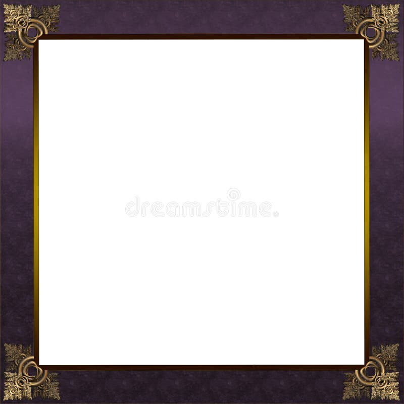 Exquisite gold and royal purple picture or border frame
