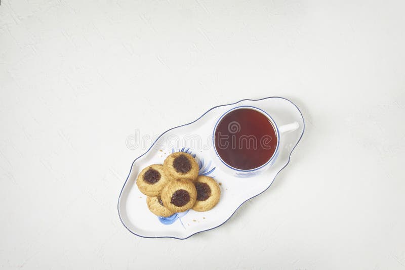 Delicious Tea and Biscuits with Quince Jam Stock Image Image of fresh