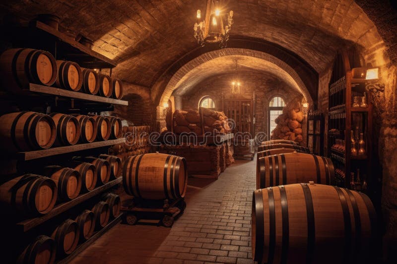 Pivniță de vinuri rafinată stock illustration
