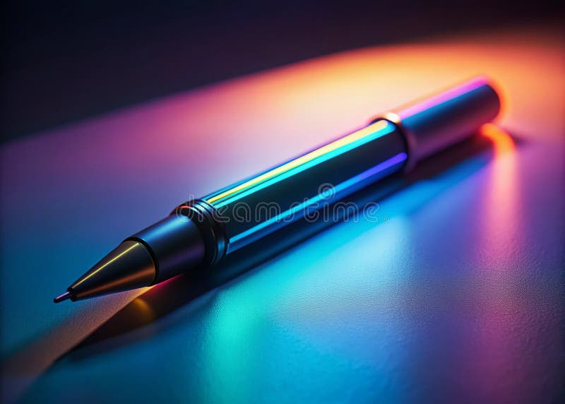 Exquisite WoodenHandled Eyeliner Pen Effortless Elegance Soft Shadow Application för ett minimalistiskt utseende royaltyfri illustrationer