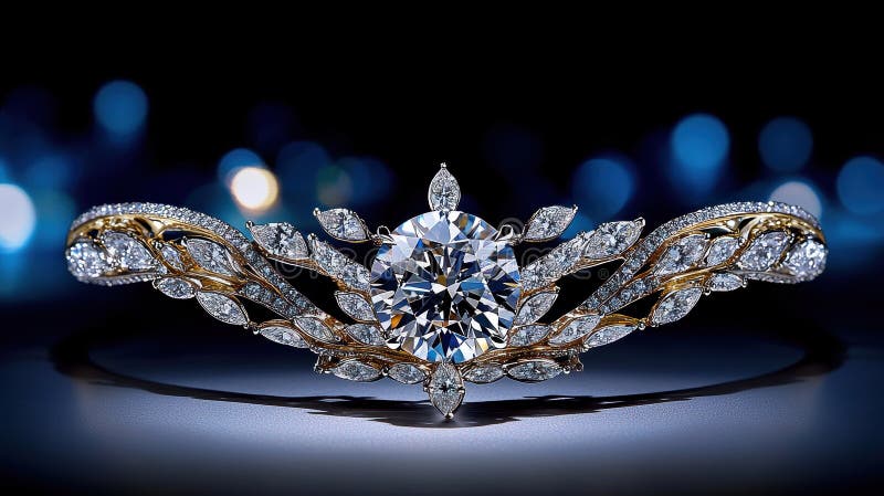 Exquisito juego de joyas de diamantes con un diseño elegante ilustración del vector