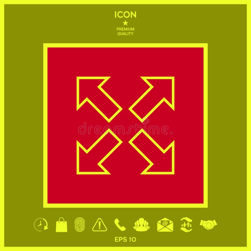 Extend, resize line icon royalty free illustration