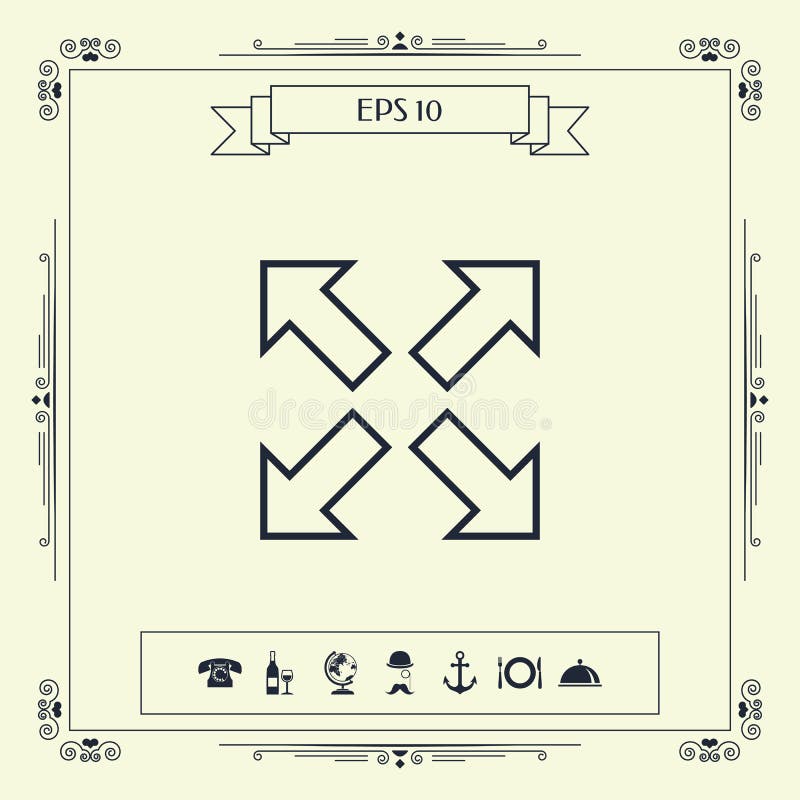 Download Extend, Resize, Enlarge Icon . Graphic Elements For Your ...