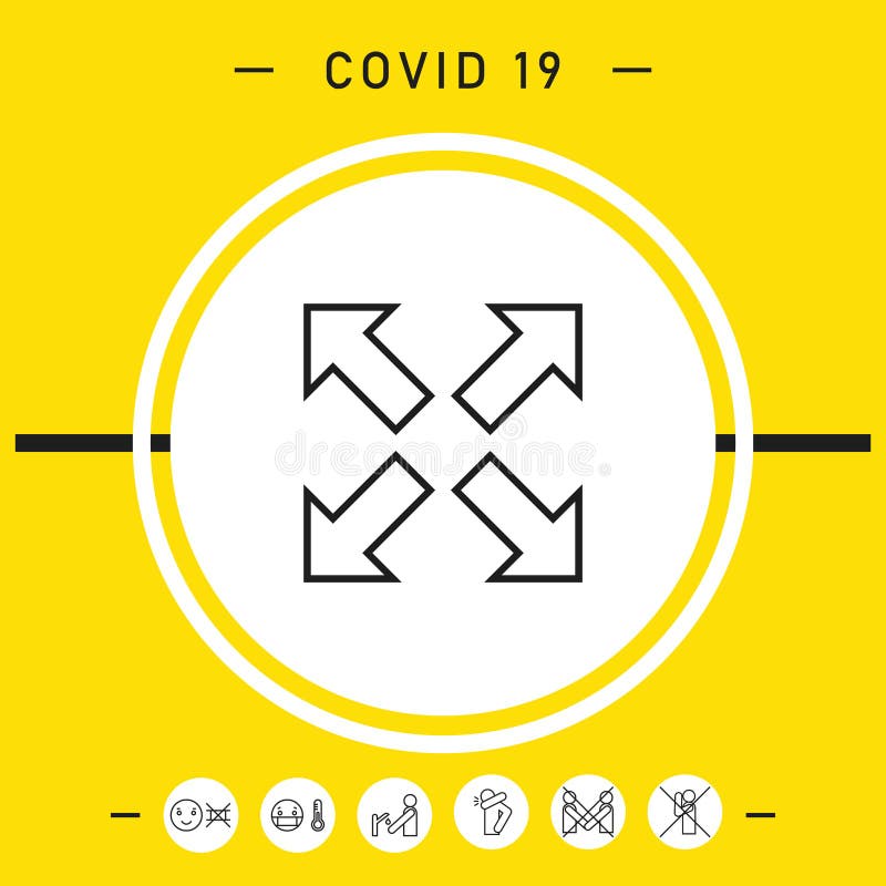 Extend, resize line icon. Graphic elements for your design royalty free illustration
