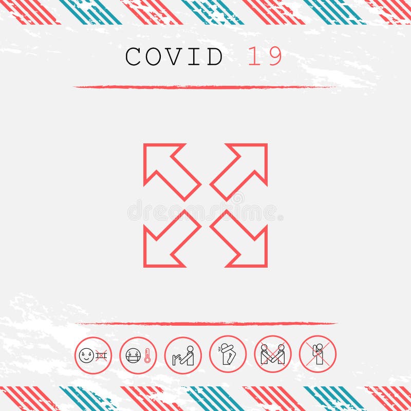 Extend, resize line icon. Graphic elements for your design royalty free illustration