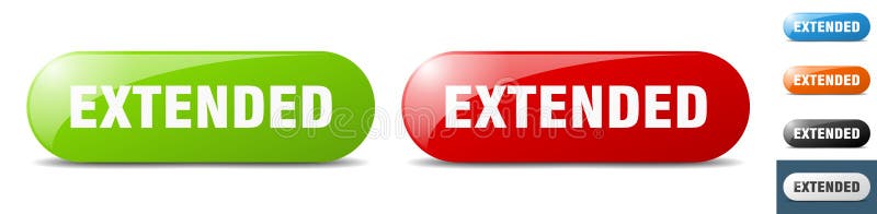Extended button. key. sign. push button set royalty free illustration