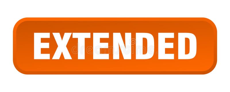 Extended button. extended square 3d push button. vector illustration