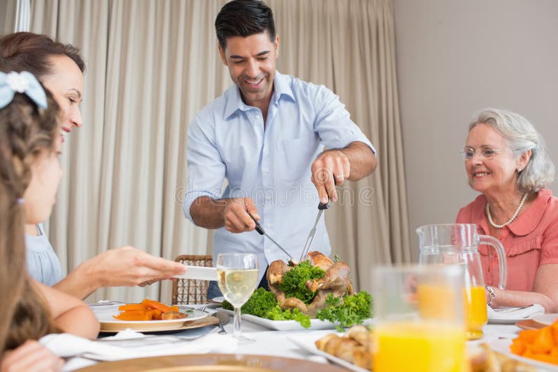 Extended Family Dining Table House Stock Photos Free & RoyaltyFree