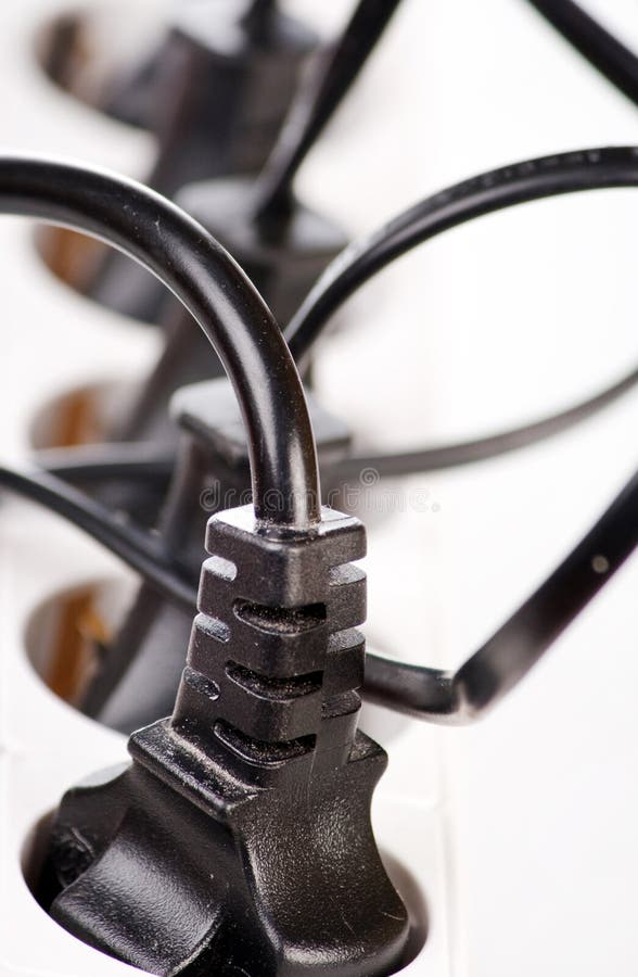 Extension cord with plugs royalty free stock images