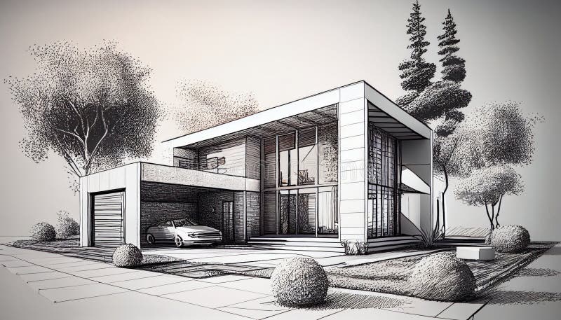 House Sketch by eaglespare on DeviantArt  House design drawing House  sketch Dream house drawing