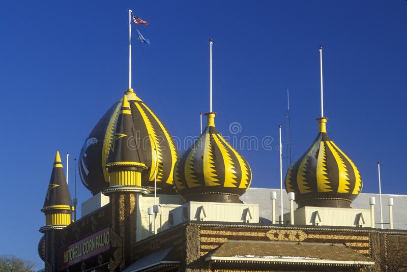 Exterior of Corn Palace, roadside attraction in West Mitchell, SD. Exterior of Corn Palace, roadside attraction in West Mitchell, SD