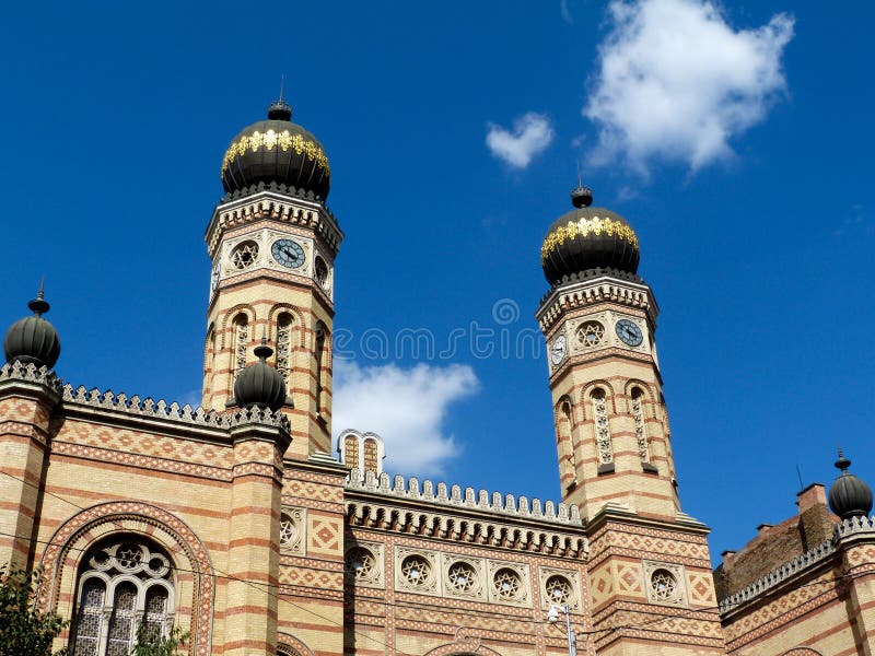 The Great Synagogue in Budapest. Exterior detail.