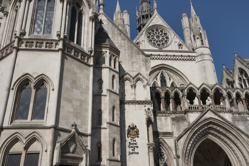 Exterior of The Royal Courts of Justice at London, England, UK. Exterior of The Royal Courts of Justice at London, England, UK