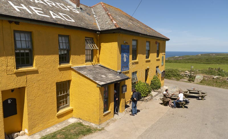 Zennor, St Ives, Cornwall, England, UK. .2022. Exterior view of an old English coaching inn at Zennor near St Ives, Cornwall. UK. Zennor, St Ives, Cornwall, England, UK. .2022. Exterior view of an old English coaching inn at Zennor near St Ives, Cornwall. UK