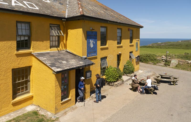 Zennor, St Ives, Cornwall, England, UK. .2022. Exterior view of an old English coaching inn at Zennor near St Ives, Cornwall. UK. Zennor, St Ives, Cornwall, England, UK. .2022. Exterior view of an old English coaching inn at Zennor near St Ives, Cornwall. UK