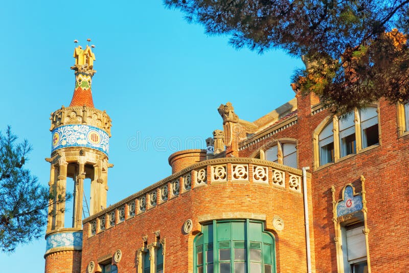 Exterior of former Hospital de Sant Pau in Barcelona stock images Exterior of former Hospital de Sant Pau in Barcelona stock images
