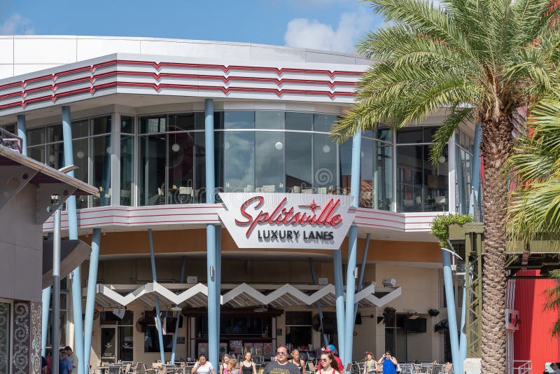 Splitsville Luxury Lanes in Lake Buena Vista, FL Editorial Stock